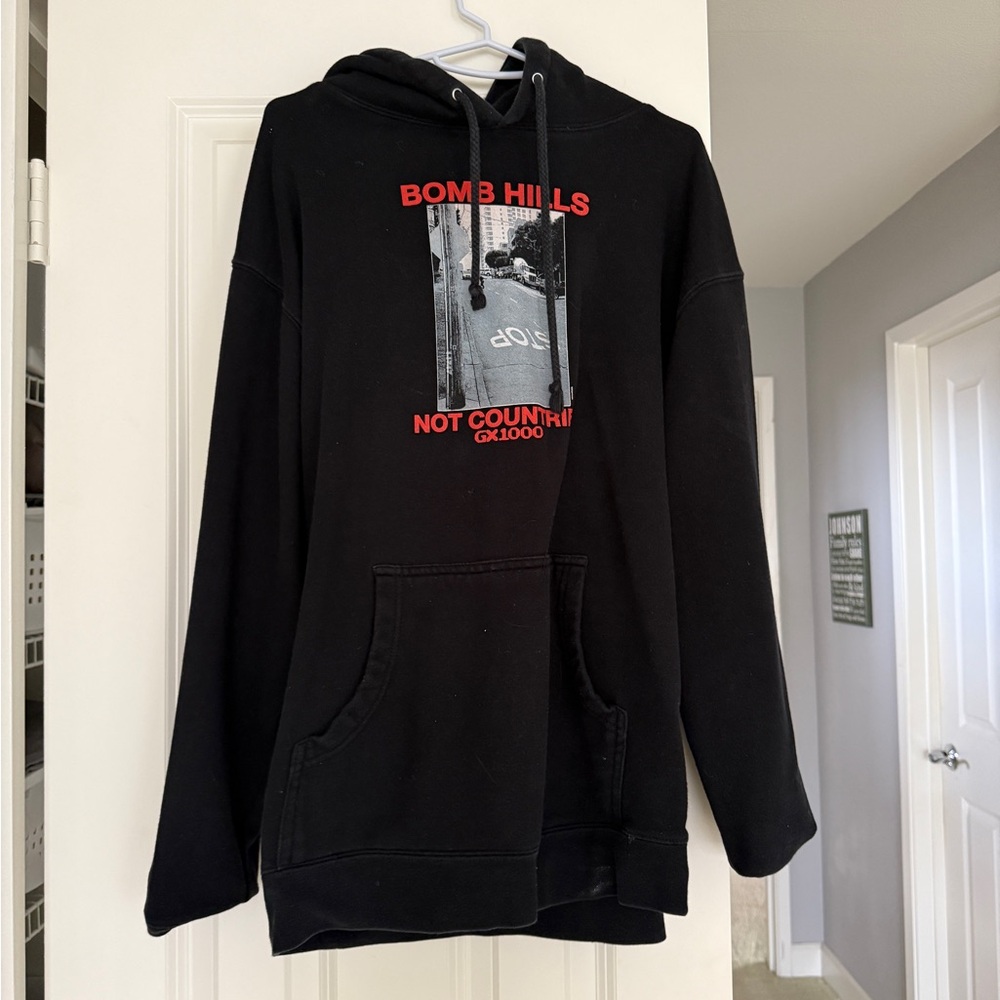 Black Bomb Hills Not Countries Hoodie GX1000